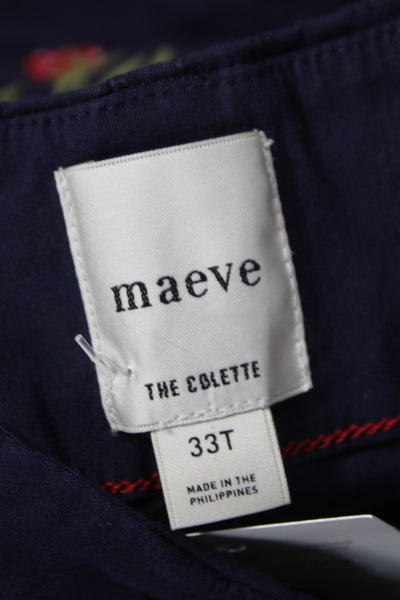 Maeve Anthropologie Women Chino Pants Blue Tall Size 33