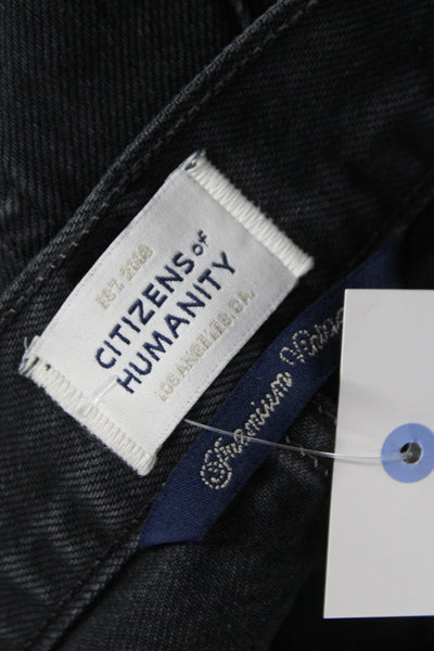 Citizens of Humanity Women Cut-Off Black Cotton Shorts Size 26