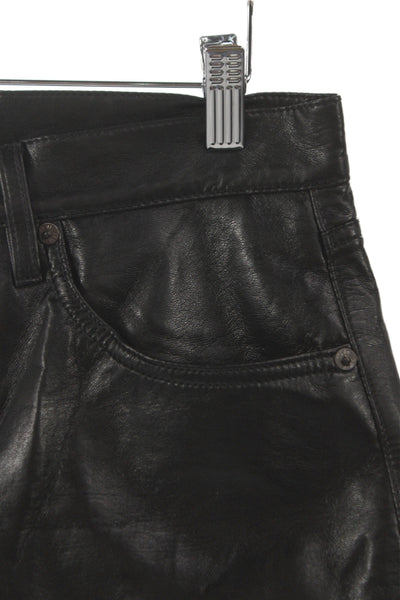 Agolde Womens Mini Black Recycled Leather Skirt 90s Size 28