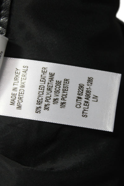 Agolde Womens Mini Black Recycled Leather Skirt 90s Size 28
