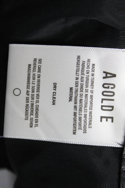 Agolde Womens Mini Black Recycled Leather Skirt 90s Size 28