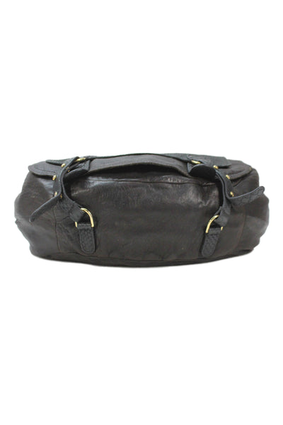 CC Skye Womens Leather Snakeskin Print Flap Crossbody Shoulder Handbag Black