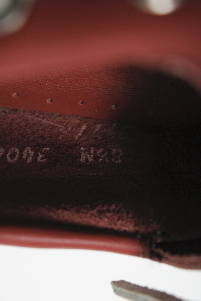 Sebago Womens Leather Lace Up Boat Shoes Brown Size 8.5 Medium