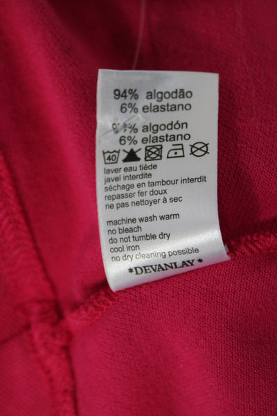Lacoste Womens Pink Collared Short Sleeve Polo Basic Cotton Size 44