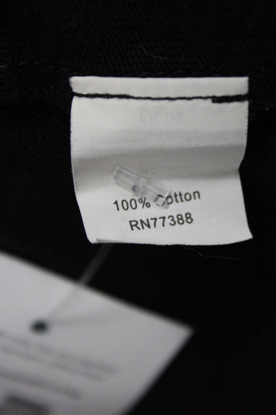 J Crew Women Basic Black V-Neck Cotton Short Sleeve T-Shirt Size S