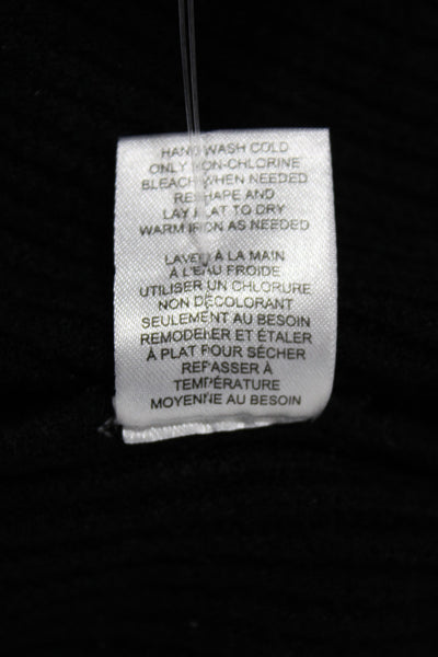 Chelsea & Theodore Women Black Pullover Sweater Mock Neck Long Sleeve Size L