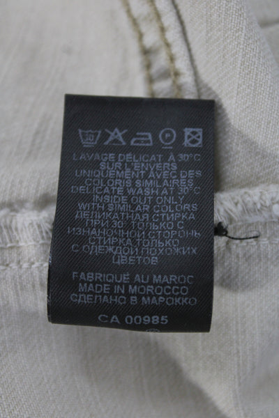 Marant Etoile Women Mini Cotton Button Beige Skirt Size 38