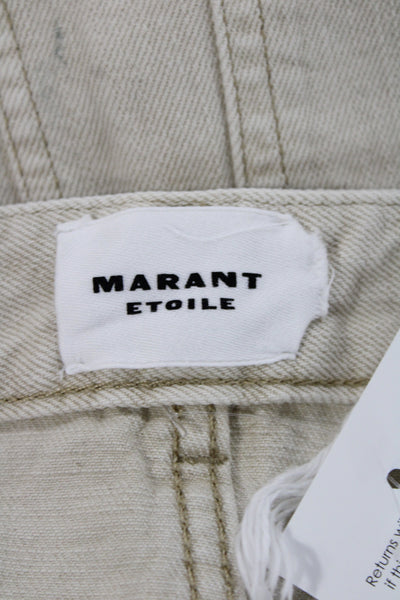 Marant Etoile Women Mini Cotton Button Beige Skirt Size 38