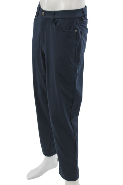Lululemon Mens Blue Chino Pants Technical Fabric Button Fly Size 32