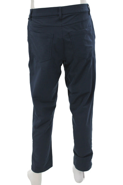 Lululemon Mens Blue Chino Pants Technical Fabric Button Fly Size 32