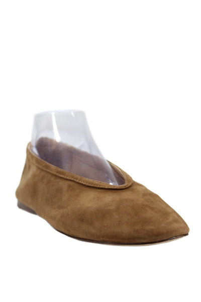 Steve Madden Womens Suede Slip On Flats Brown Size 9M