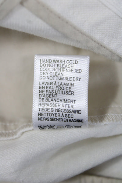 Brochu Walker Women Ankle Pants White 50% Cotton Size S