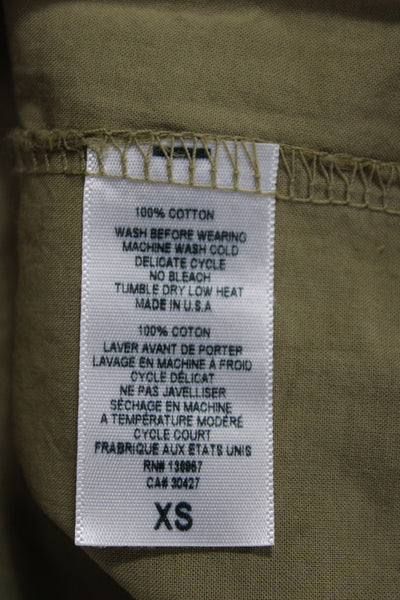 Stateside Womens Cropped Green Cotton Drawstring Pants Size S