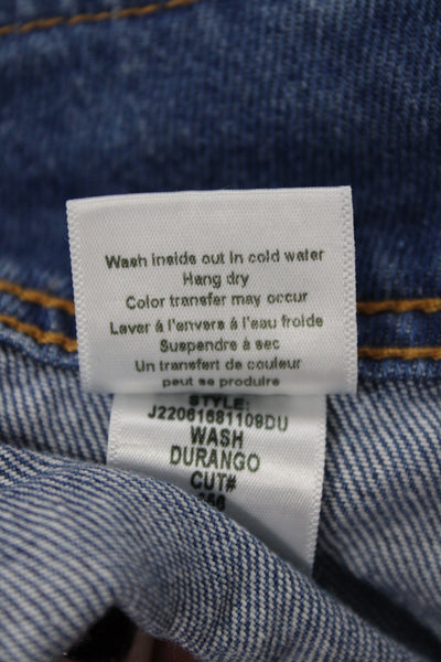 Veronica Beard Women Mini Skirt Blue Cotton Button Short Size 6