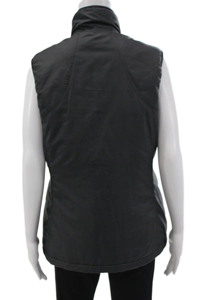 The North Face Women Puffer Vest Black Zip Sleeveless Synthetic Size L