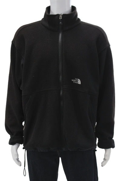 The North Face Mens Black Polyester Zip Sweatshirt Jacket Size L