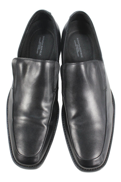 Banana Republic Mens Leather Formal Slip On Shoes Black Size 10.5