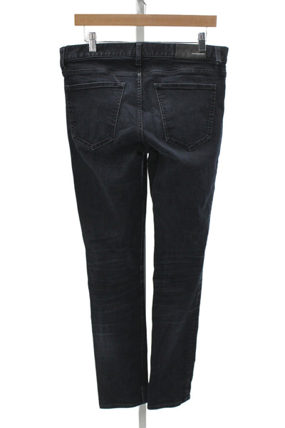 BLK DNM Men Straight Jeans Black Button Cotton Size 33