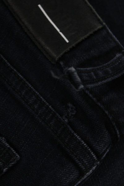 BLK DNM Men Straight Jeans Black Button Cotton Size 33