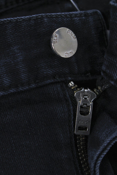 BLK DNM Men Straight Jeans Black Button Cotton Size 33
