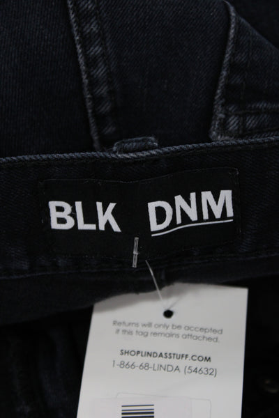BLK DNM Men Straight Jeans Black Button Cotton Size 33