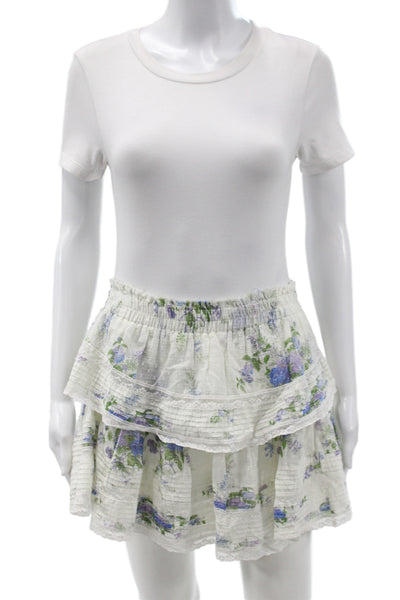 Veronica Beard Women Silk Floral Tank Blue Size 6