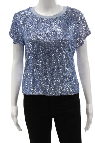 Generation Love Women Basic Blue T-Shirt Short Sleeve Crew Neck Size S