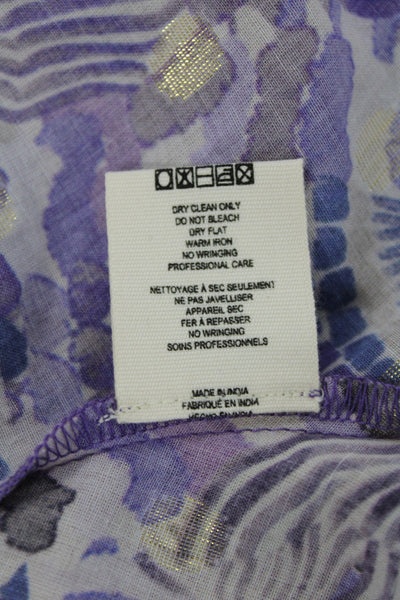 Chufy Women Tunic Multicolor Geometric Round Neck Tie Sleeveless Cotton Size S