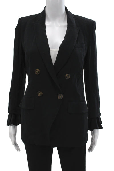 Veronica Beard Women Basic Jacket Black Button Long Sleeve Size 0