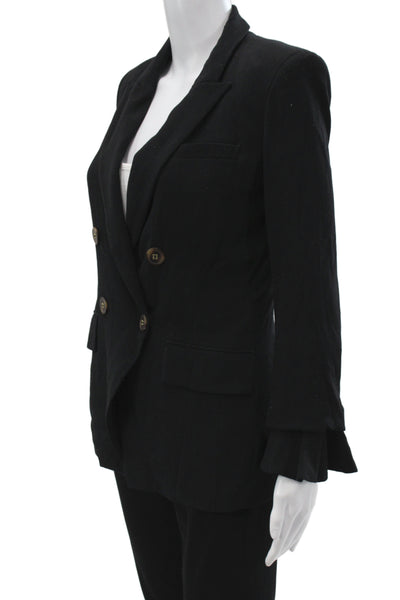 Veronica Beard Women Basic Jacket Black Button Long Sleeve Size 0