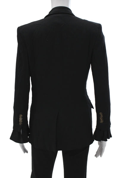 Veronica Beard Women Basic Jacket Black Button Long Sleeve Size 0