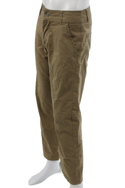 Kuhl Mens Khakis Brown Cotton Button Solid Outdoor Fall Size 31