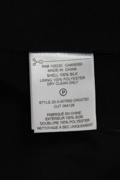 Joie Women Maxi Dress Black Silk Floral V-Neck Long Sleeve Size XS