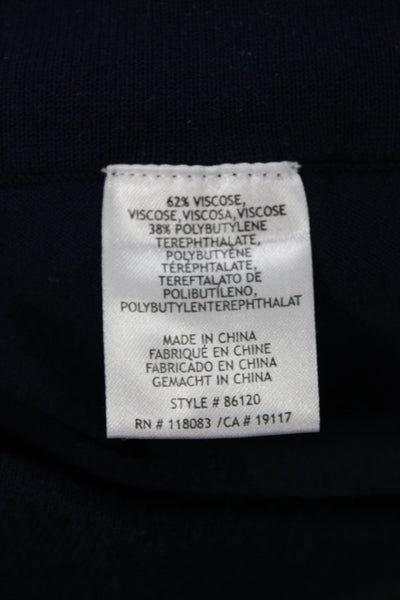 Minnie Rose Women Mini Skirt Blue Pull On Viscose Preppy Size M