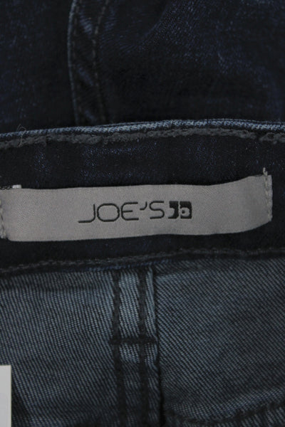Joes Womens Skinny Jeans Blue Cotton High Rise Button Inseam 32 Size 27
