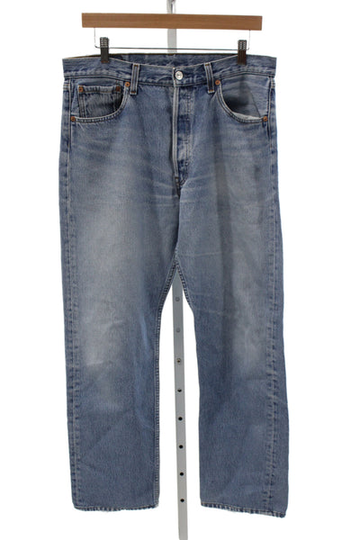 Levi Strauss & Co Mens Straight Blue Mid Rise Cotton Jeans Size 34W