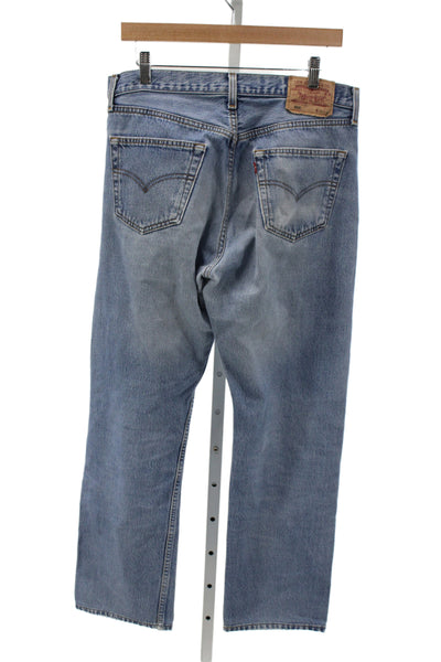 Levi Strauss & Co Mens Straight Blue Mid Rise Cotton Jeans Size 34W