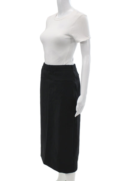 Tuckernuck Womens Black Straight Pencil Skirt Zip Rayon Size S