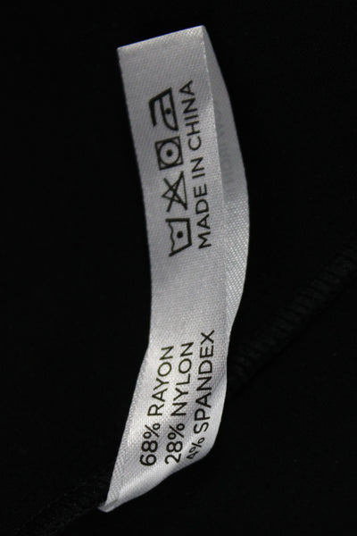 Tuckernuck Womens Black Straight Pencil Skirt Zip Rayon Size S