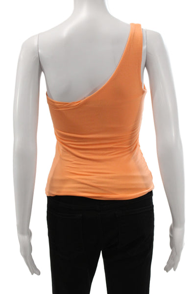 J Crew Women One Shoulder Basic Tank Orange Modal Size XS