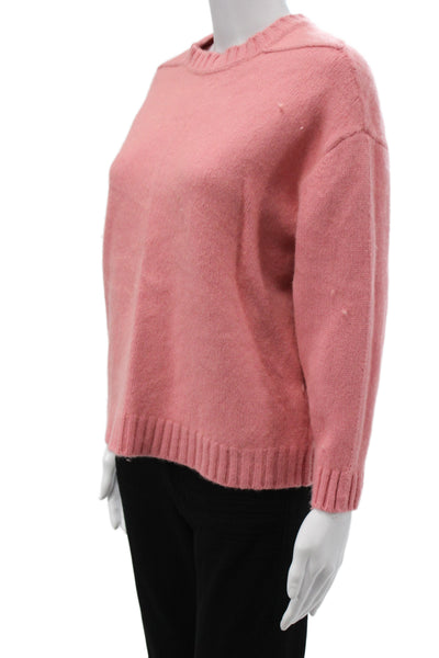 Banana Republic Women Pullover Sweater Pink Crew Neck Merino Wool Size 2XS