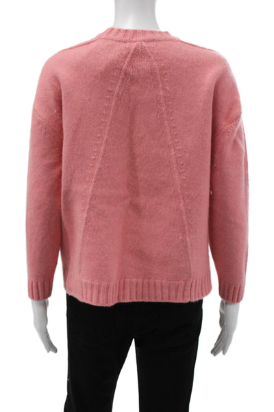 Banana Republic Women Pullover Sweater Pink Crew Neck Merino Wool Size 2XS