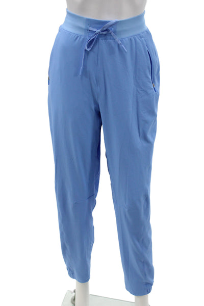 Lululemon Women Jogger Pants Blue Drawstring Recycled Nylon Size 6
