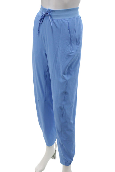 Lululemon Women Jogger Pants Blue Drawstring Recycled Nylon Size 6