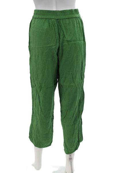 Universal Standard Women Cropped Pants Green Pull On Cupro Solid Size 2XS