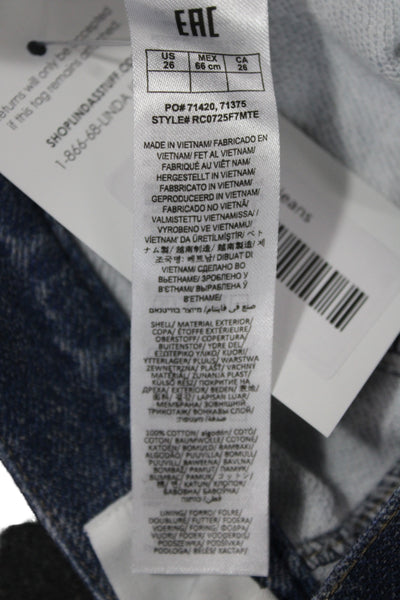 Rag & Bone Womens Straight Blue Mid Rise 100% Cotton Jeans Size 26
