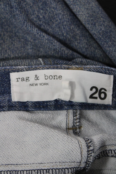 Rag & Bone Womens Straight Blue Mid Rise 100% Cotton Jeans Size 26