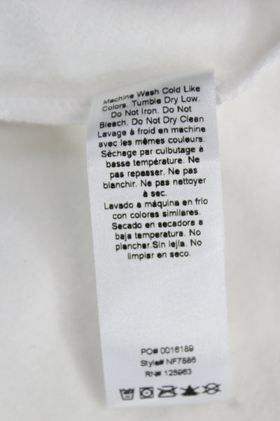 Beyond Yoga Womens Pullover Sweatshirt White Crew Neck Long Sleeve Size S