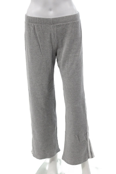 Daydreamer Women Sweatsuit Athleisure Gray V-Neck Long Sleeve Set Size S