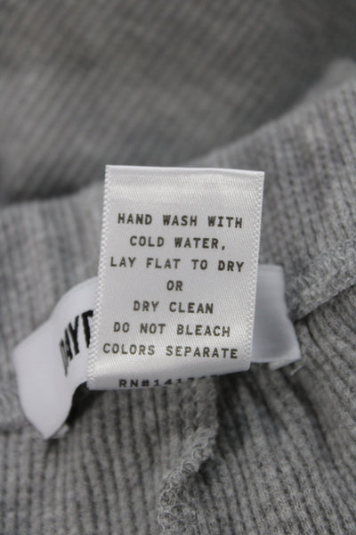 Daydreamer Women Sweatsuit Athleisure Gray V-Neck Long Sleeve Set Size S